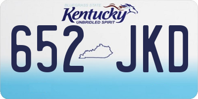KY license plate 652JKD