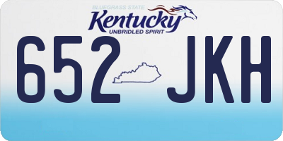 KY license plate 652JKH