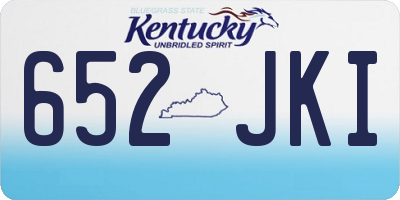 KY license plate 652JKI