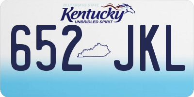 KY license plate 652JKL