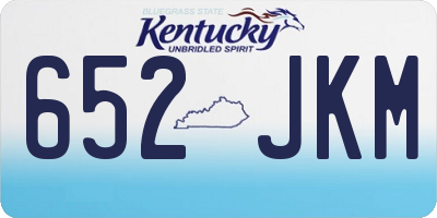KY license plate 652JKM