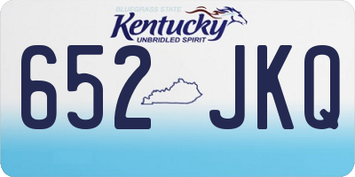 KY license plate 652JKQ