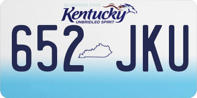KY license plate 652JKU