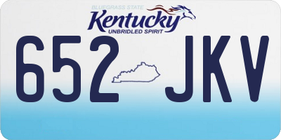 KY license plate 652JKV
