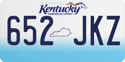 KY license plate 652JKZ