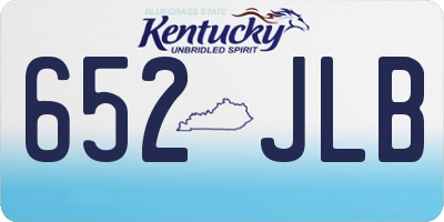 KY license plate 652JLB
