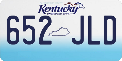 KY license plate 652JLD