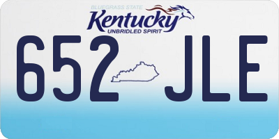 KY license plate 652JLE