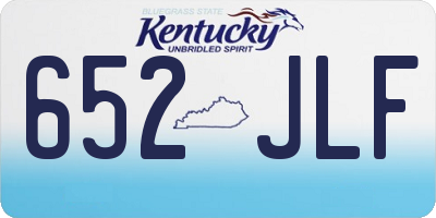 KY license plate 652JLF