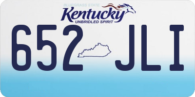 KY license plate 652JLI