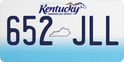 KY license plate 652JLL