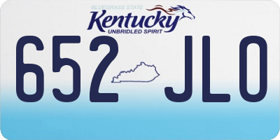 KY license plate 652JLO