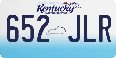 KY license plate 652JLR