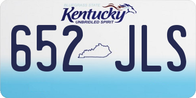KY license plate 652JLS