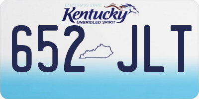 KY license plate 652JLT