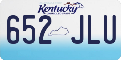 KY license plate 652JLU