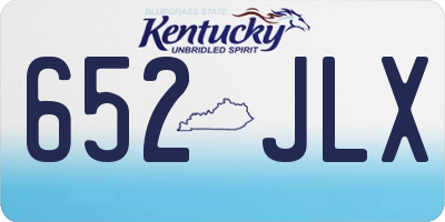 KY license plate 652JLX