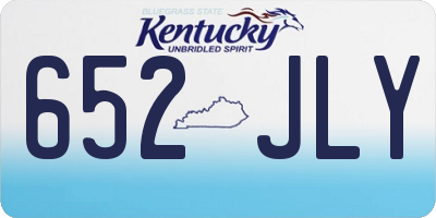 KY license plate 652JLY