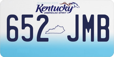 KY license plate 652JMB