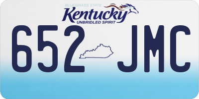 KY license plate 652JMC