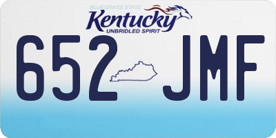 KY license plate 652JMF