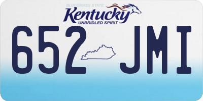 KY license plate 652JMI