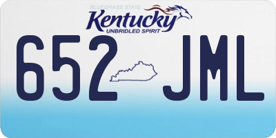 KY license plate 652JML