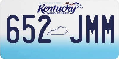 KY license plate 652JMM