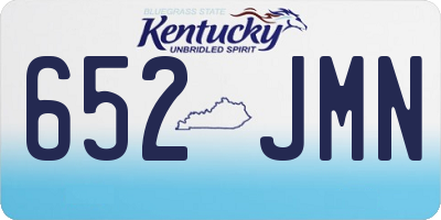 KY license plate 652JMN