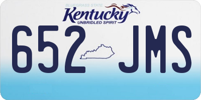 KY license plate 652JMS