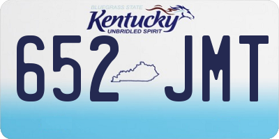 KY license plate 652JMT