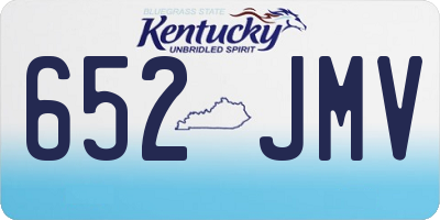 KY license plate 652JMV
