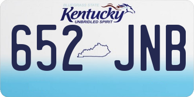 KY license plate 652JNB
