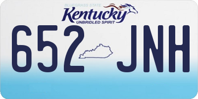 KY license plate 652JNH
