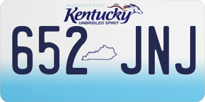 KY license plate 652JNJ