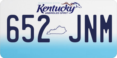 KY license plate 652JNM