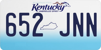 KY license plate 652JNN