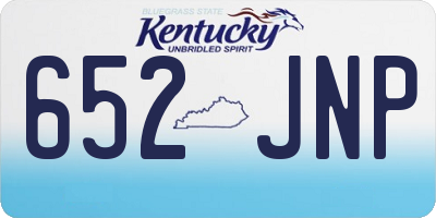 KY license plate 652JNP