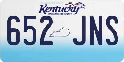 KY license plate 652JNS
