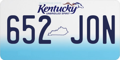 KY license plate 652JON