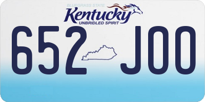 KY license plate 652JOO