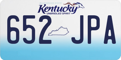 KY license plate 652JPA