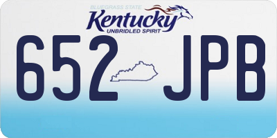 KY license plate 652JPB