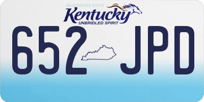 KY license plate 652JPD