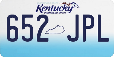 KY license plate 652JPL