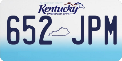 KY license plate 652JPM