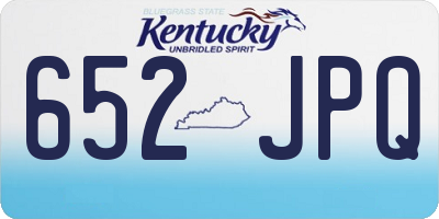 KY license plate 652JPQ