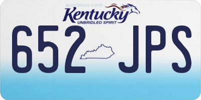 KY license plate 652JPS