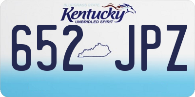KY license plate 652JPZ