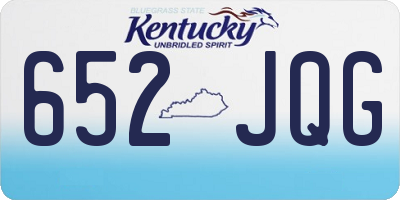 KY license plate 652JQG